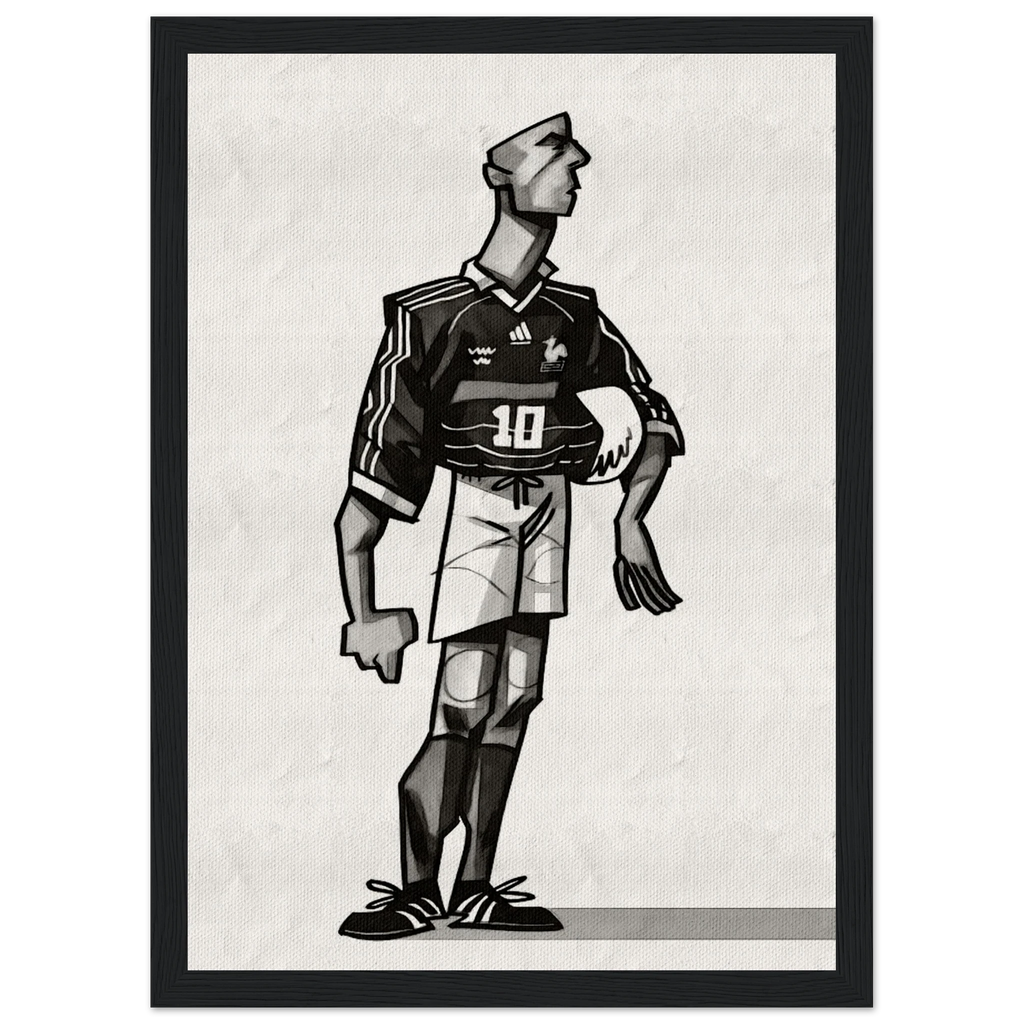 Zinedine Zidane - Poster im Rahmen