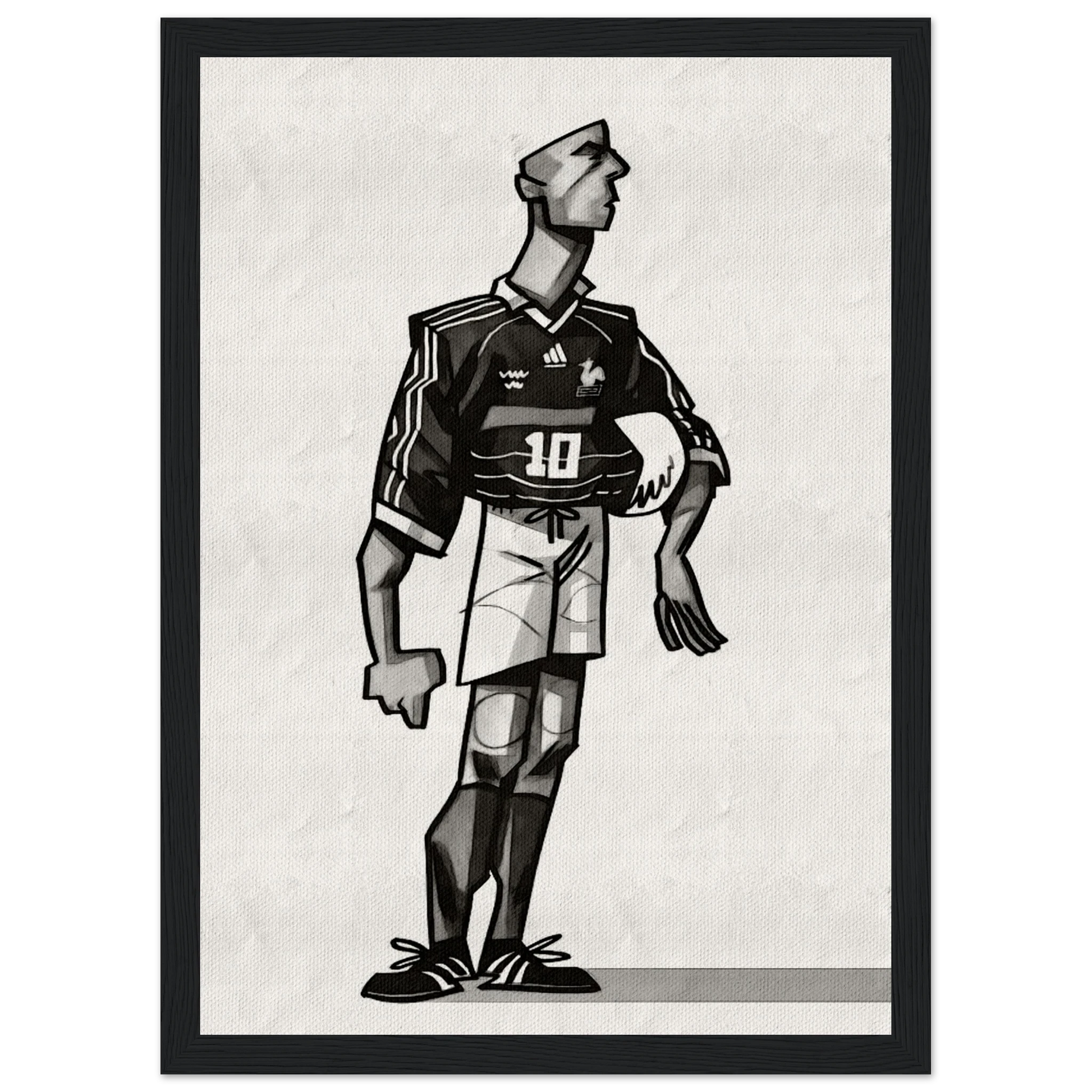 Zinedine Zidane - Poster im Rahmen