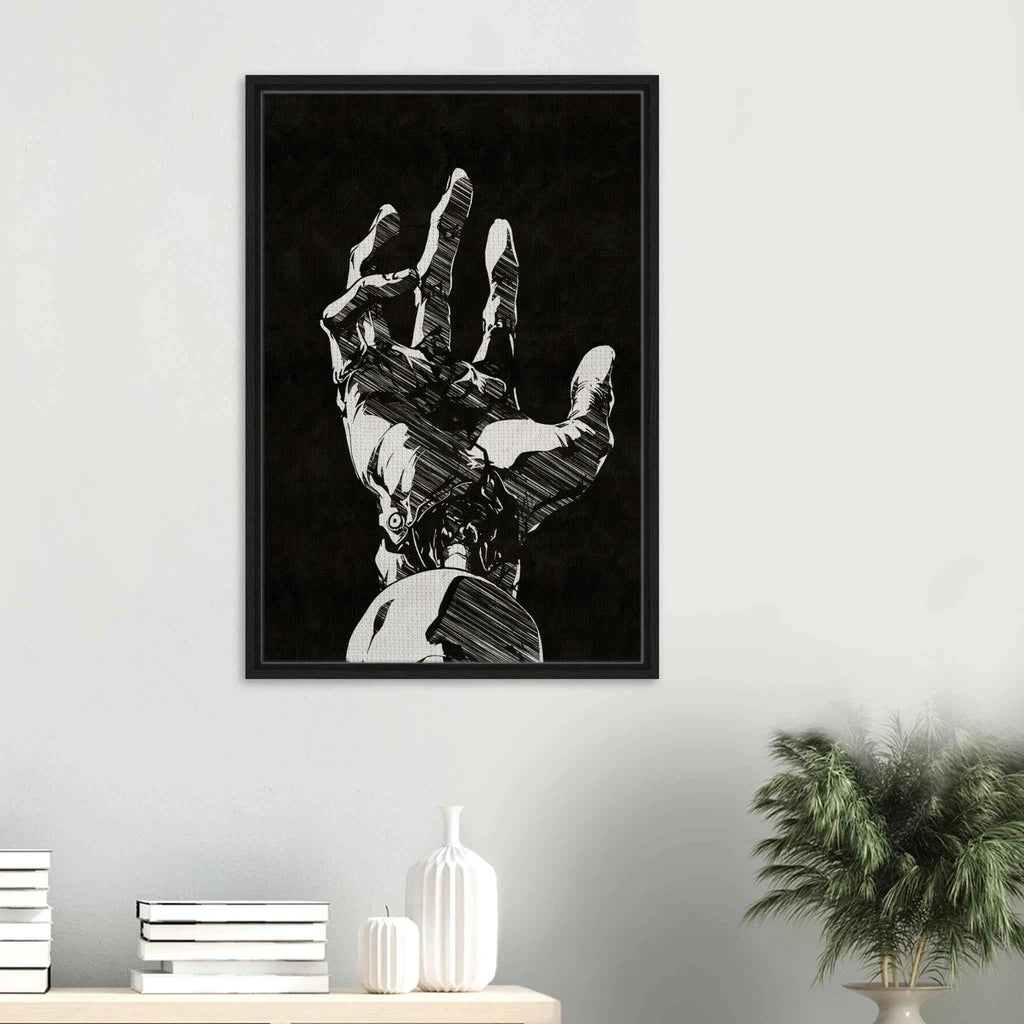 reaching for the darkness - Gerahmte Leinwand