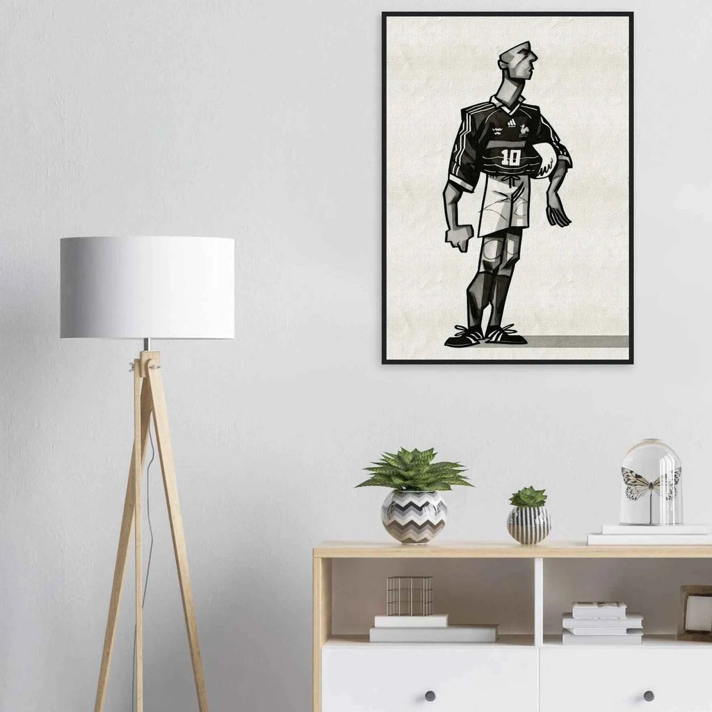Zinedine Zidane - Poster im Rahmen