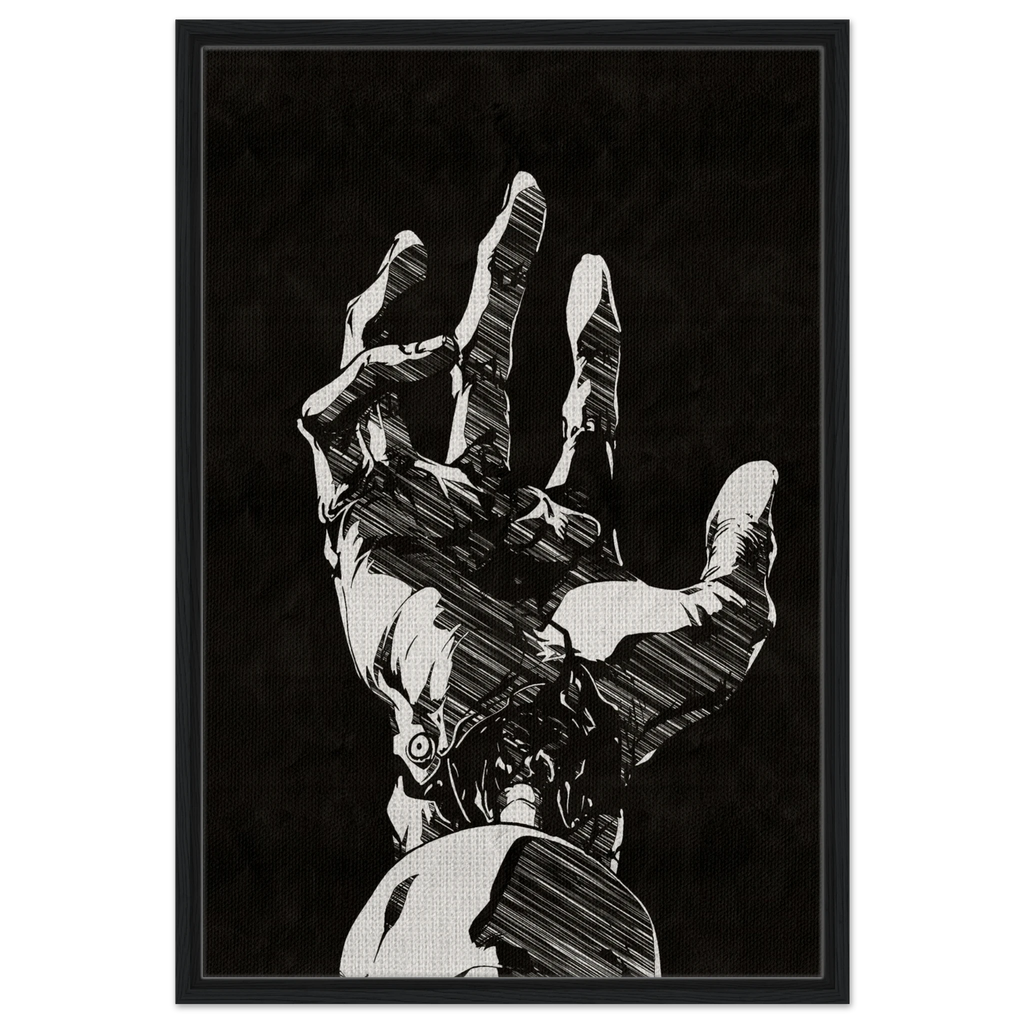 reaching for the darkness - Gerahmte Leinwand