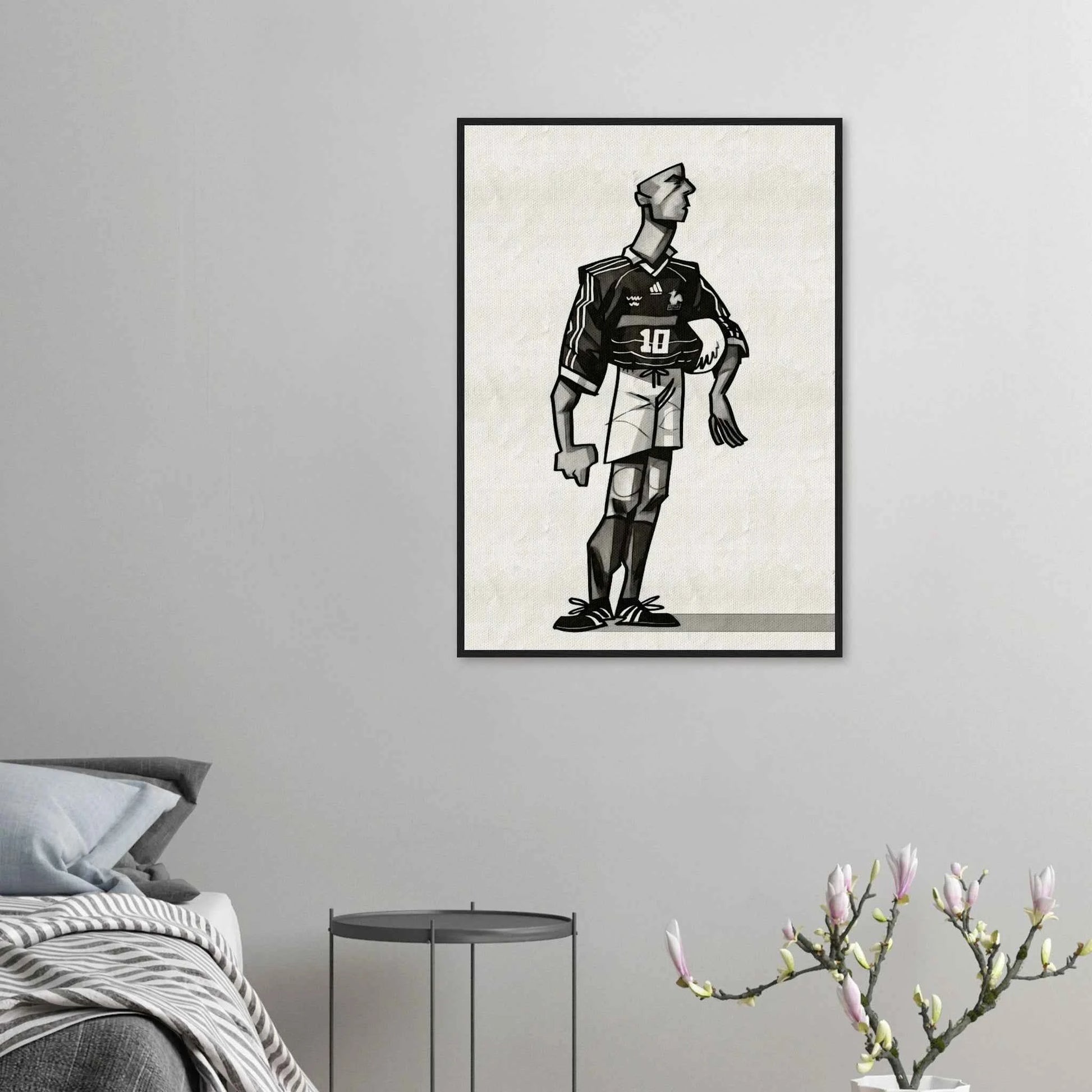 Zinedine Zidane - Poster im Rahmen