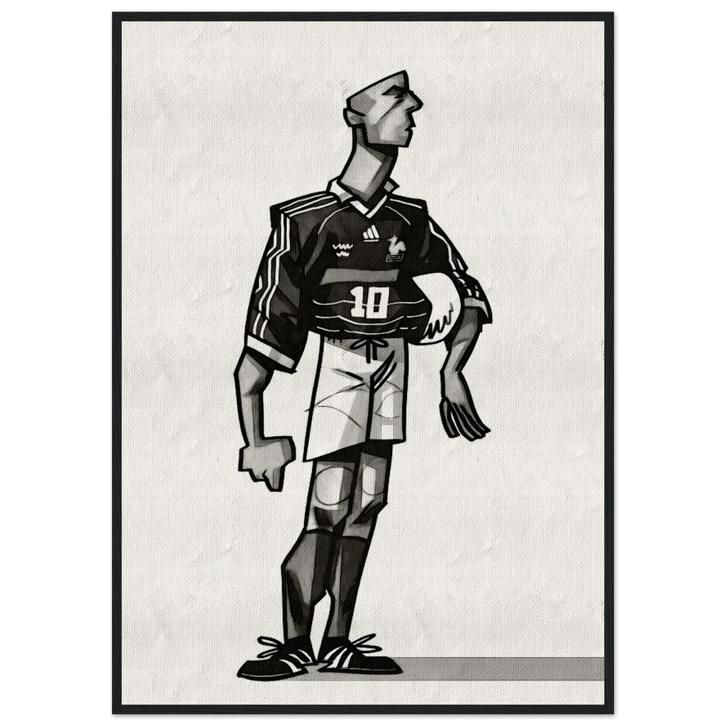 Zinedine Zidane - Poster im Rahmen