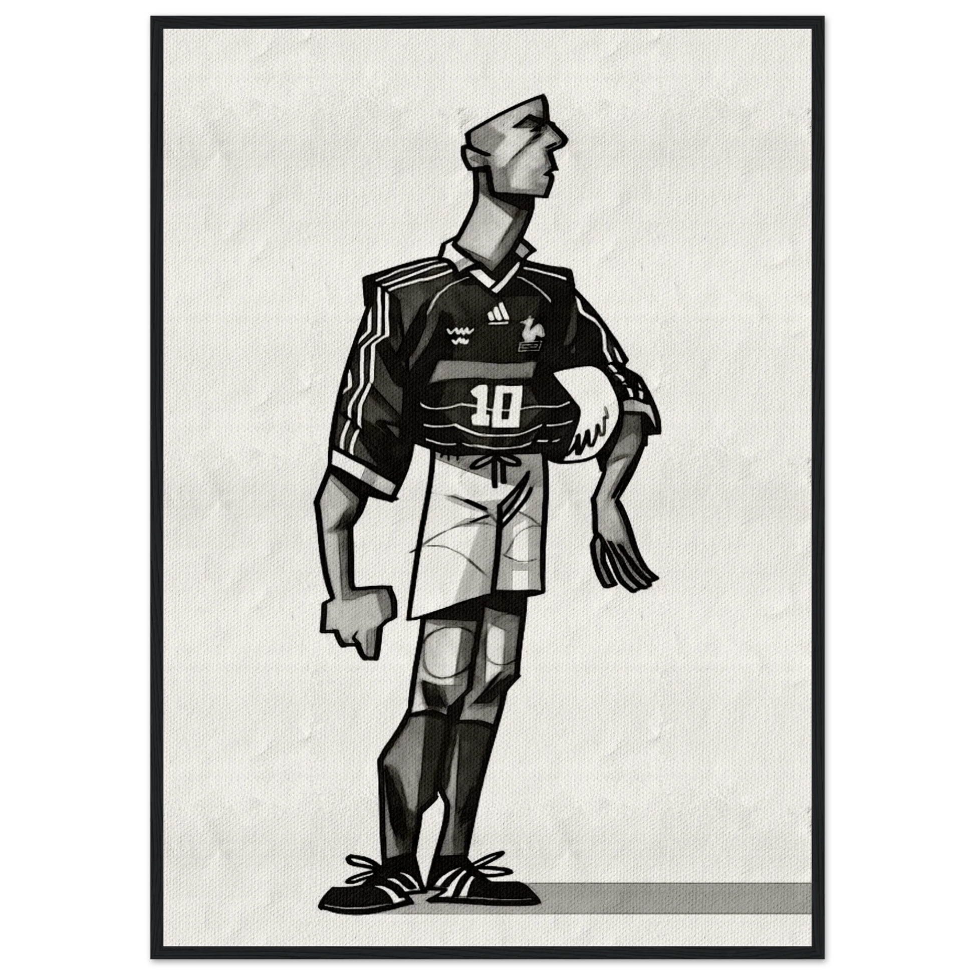 Zinedine Zidane - Poster im Rahmen