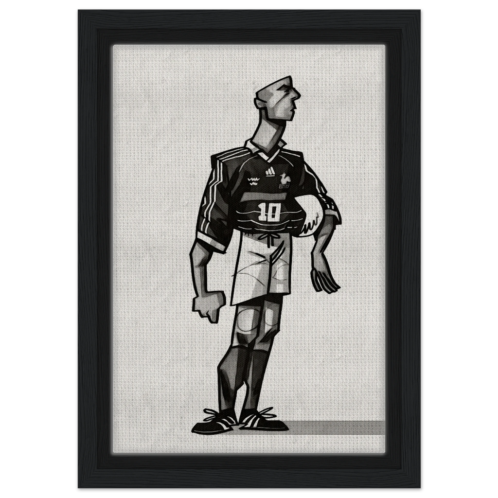 Zinedine Zidane - Gerahmte Leinwand