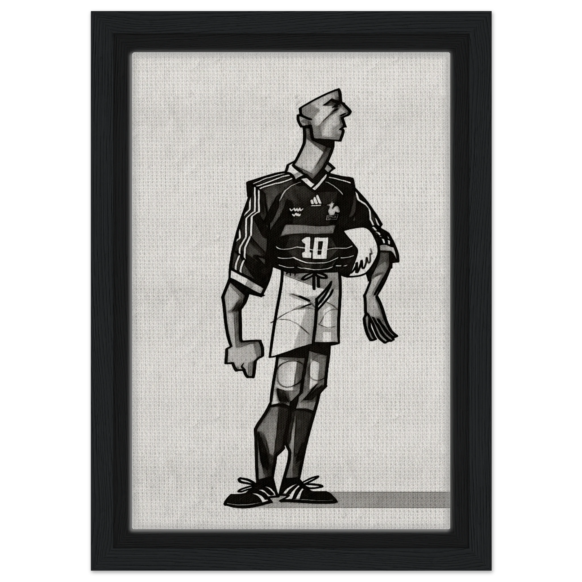 Zinedine Zidane - Gerahmte Leinwand