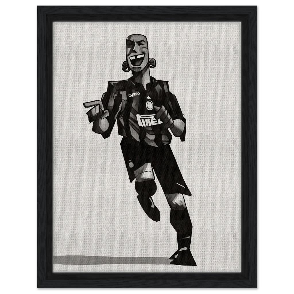 Ronaldo - Gerahmte Leinwand