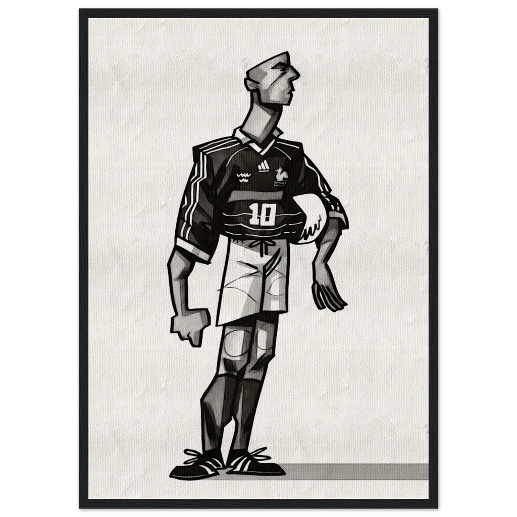 Zinedine Zidane - Poster im Rahmen