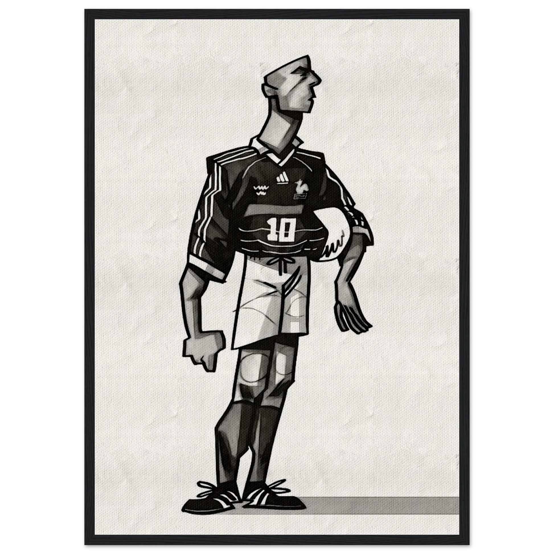 Zinedine Zidane - Poster im Rahmen