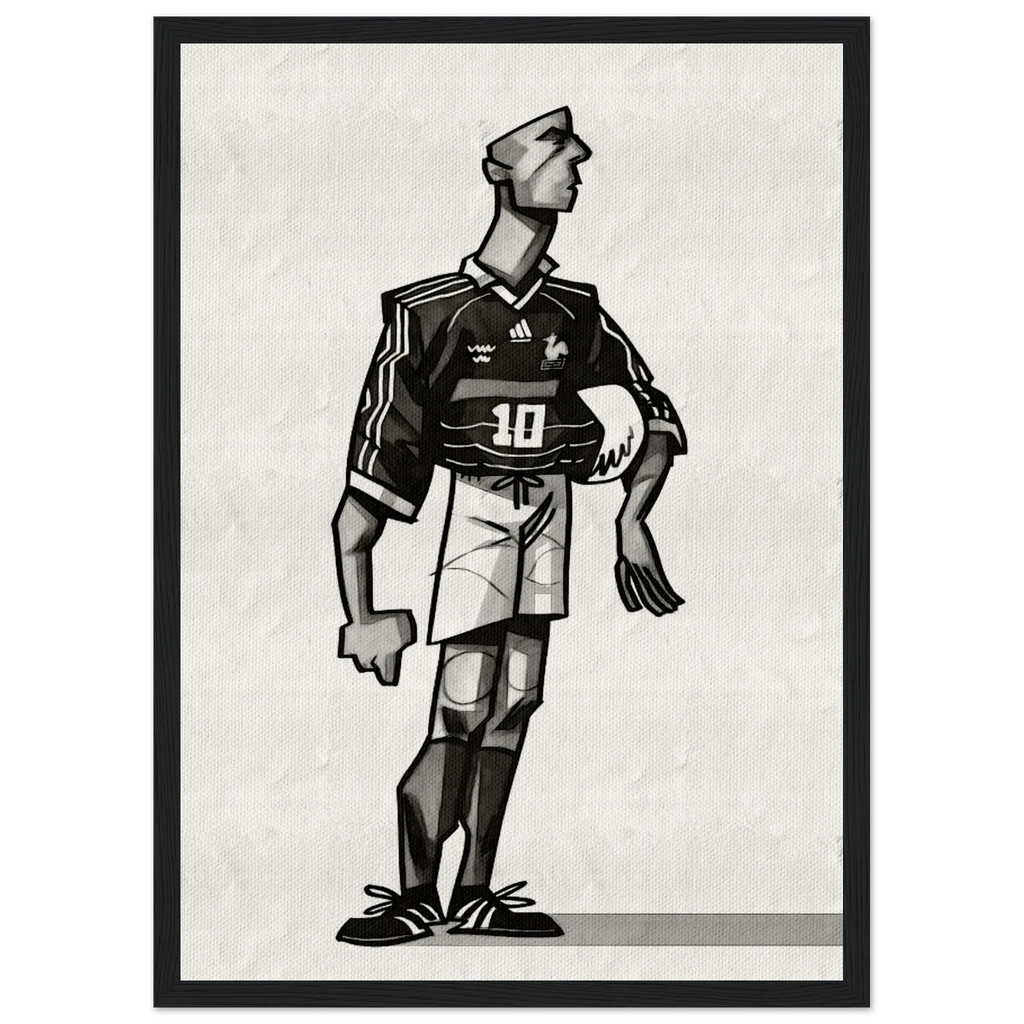 Zinedine Zidane - Poster im Rahmen