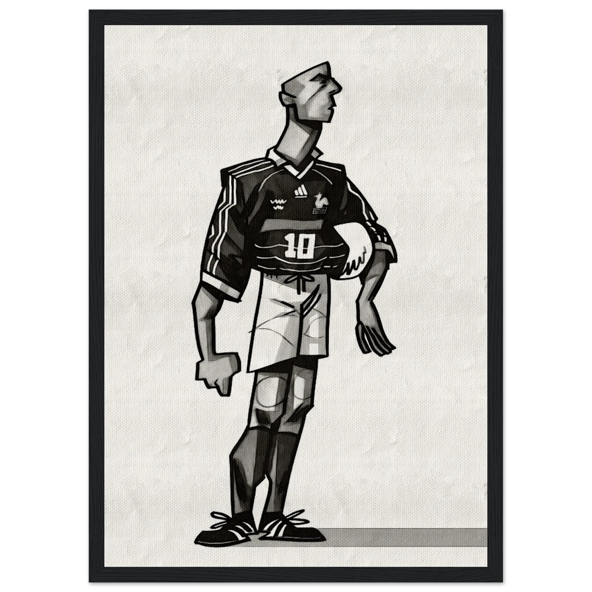 Zinedine Zidane - Poster im Rahmen