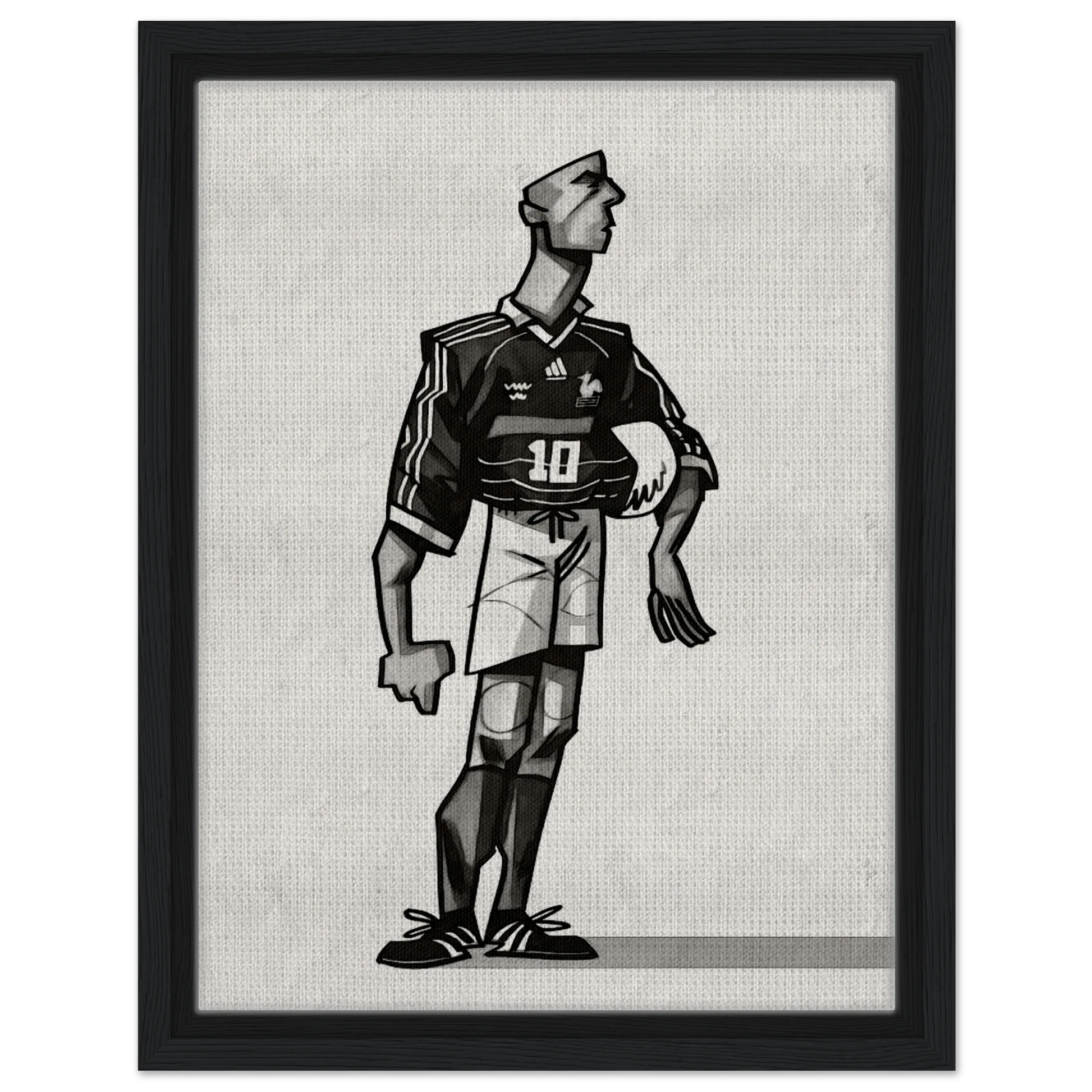 Zinedine Zidane - Gerahmte Leinwand