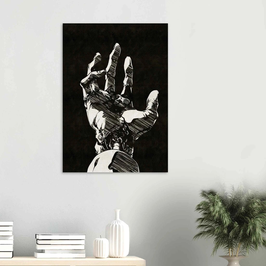 reaching for the darkness - Kunstdruck